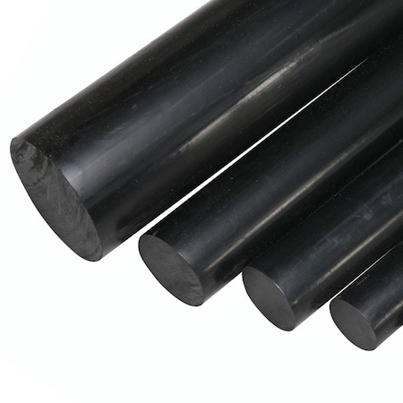 Online Metal Supply 1.250 (1-1/4 inch) x 10 inches, Acetal Plastic Round Rod, Black ACTBRRD1.25L10.1
