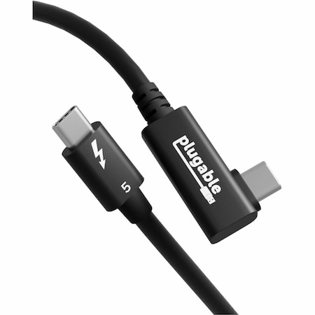 Plugable THUNDERBOLT 5 CABLE RIGHT ANGLE 80GBPS 240W CHARGING  THUNDERBOLT CERTI TBT5-240W80R