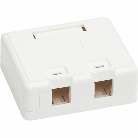 Tripp Lite series Surface-Mount Box for Keystone Jacks - 2 Ports, White N082-002-WH