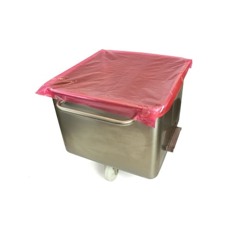 Detectamet Red Polyethylene Tote Bin Cover, 32.67 in L, 26.18 in W, 0.02 in H 545ND-1563-P03-X34