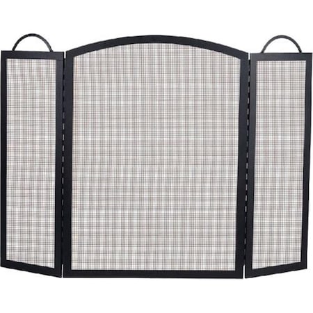 Dagan 3 Fold Center Arched Screen, Black S130