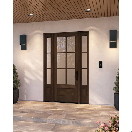 Doornmore G7506, 65.25" x 98" ( 36" Door + 2x12" Side) Right Hand, Mahogany SDL 6 Lite, 3/4 Lite Exterior Door G7506-SW-3696-G7503-SL_1-2_RI