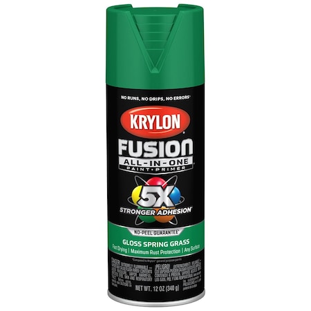 Fusion All-In-One 12 Oz Krylon Spring Grass Paint & Primer Spray Paint, Gloss K02724007