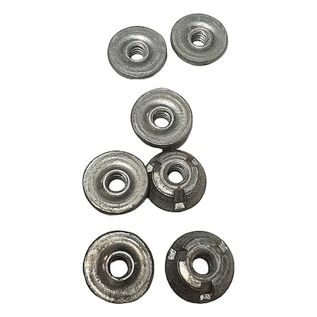 Zoro Select Tri-Groove Nut, #10-32, PK5 0020