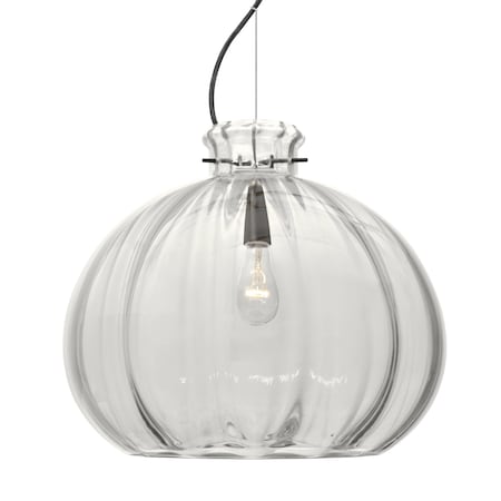 Besa Lighting Besa Pinta 12 Pendant, Clear, Black Finish, 1x 100W MAX E26 Base 1KX-464588-BK
