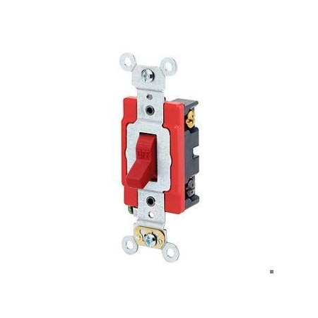 Leviton Toggle 4-Way 20A Extra HD Red 1224-2R