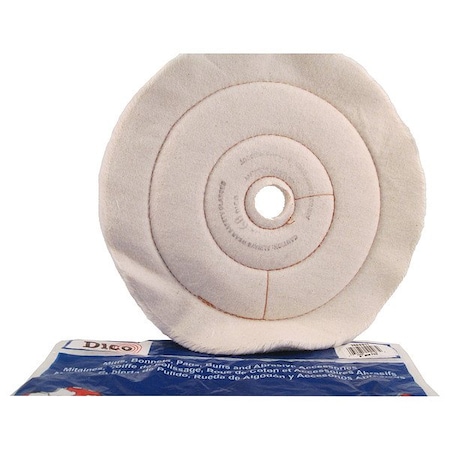 Dico Buffing Wheel, 10 in dia. Overall 526-60-10