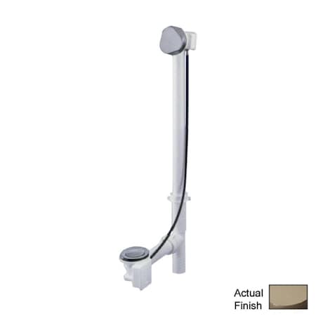 Geberit bathtub drain w/ TurnControl handle, 1.5" PVD brushed nickel 150.176.ID.1