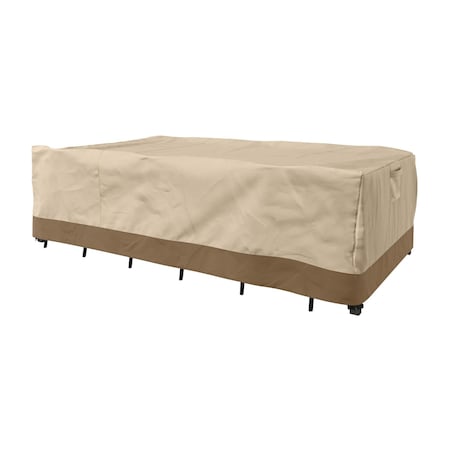 Pure Garden Outdoor Table Cover - 88x58in Heavy-Duty 600D Polyester Canvas with UV 50+ and Waterproof Backing 50-LG1301