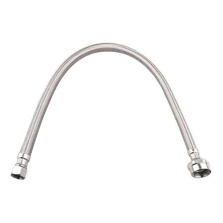 Durapro 3/8 in. Flare x 7/8 in. Metal Ballcock x 12 in. Braided Stainless Steel Toilet Connector 275125