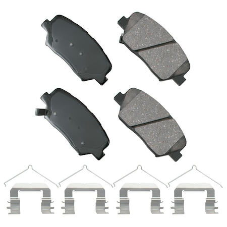 Akebono Proact Ultra Prem Ceramic Disc Brk Pads, Act1815A ACT1815A