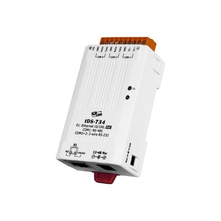 Icp Das ICP DAS tDS-734 - Serial to Ethernet Device Server, with PoE and 2 RS232 and 1 RS485 Ports tDS734