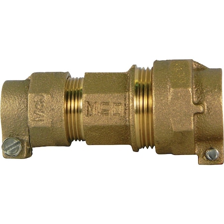 Anderson Metals 3/4'' CTS x 1'' CTS Brass Low Lead Connector 9621216LFBAG