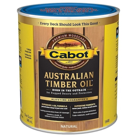 Cabot Series 140.0019400.005 Australian Timber Oil, Natural, Liquid, 1 qt 19400