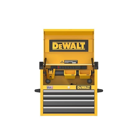 Dewalt Tool Chest, 2000 lb, 26 in OAW, Steel, 4 -Drawer DWST26041