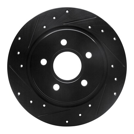 Dynamic Friction Co DFC Brake Rotor - Drilled and Slotted - Black 633-27033L