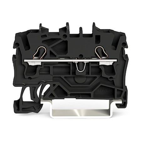 Wago Terminal Block, 1.9" L, 1.55" W, 800V, Black 2002-1205