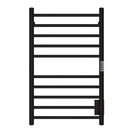 Anzzi Bali Series 10-Bar Wall Mounted Electric Bathroom Towel Warmer Rack in Brushed Nickel Finish TW-AZ075MB