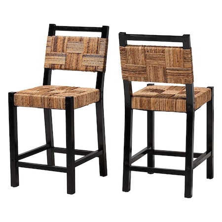 Bali & Pari Raniya Handwoven Seagrass Counter Stool 262-2PC-14344-ZORO