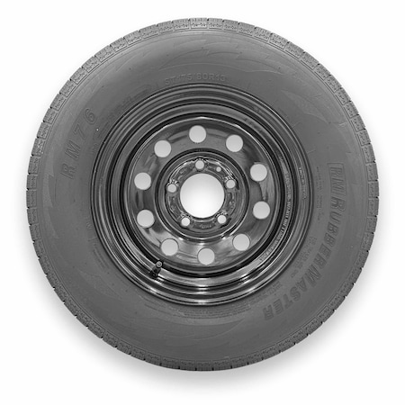 Rubbermaster - Steel Master ST175/80R13 8 Ply 5 On 4.5 Bolt, Black Wheel Assemblies 599527BLK