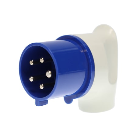 Walther-Werke Pin & Sleeve Plug, 30/32 A, 120/208V AC, 3 Phase, 3 Pole, Blue, Screw Terminals Wire Connection Type 236509