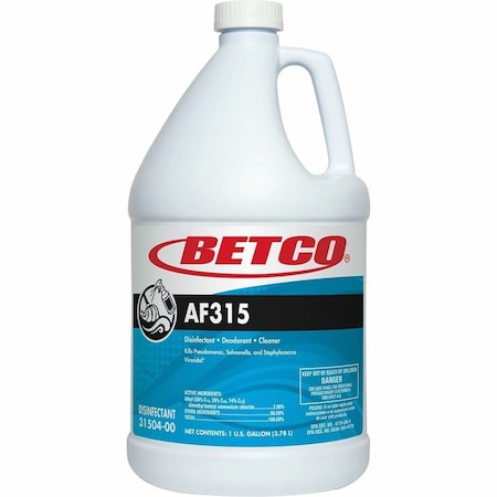 Betco AF315 Disinfectant Cleaner, Citrus Floral Scent, 1 gal Bottle, 4PK 3150400