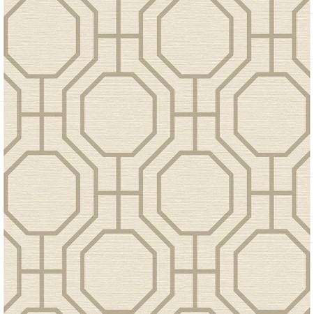 A-Street Prints Manor Taupe Geometric Trellis Wallpaper 4122-27046