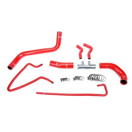Hps Performance High Temp Reinforced Silicone Radiator Coolant Hose Kit, Red,  57-2064-RED