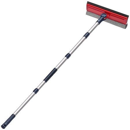 Dsv Standard Professional Window Squeegee with 10" Soft Rubber Blade and Extension Pole 50", 12PK 87444A-12