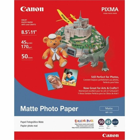 Canon 7981A004 Canon Usa Matte Photo Paper 8.5 X 11in- 50 Sheets - Matte Mp-101 Ltr_50 7981A004