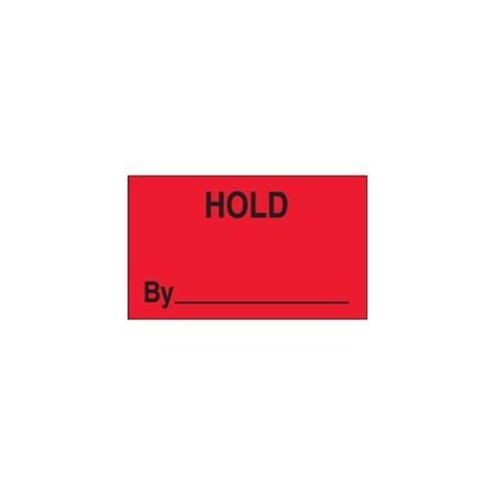 Bubblefast 3 x 5'' - ''Hold By'' Fluorescent Red Labels BFDL3401