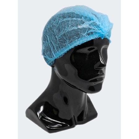 Umbo 24in Pleated Bouffant Cap - Blue, 1000/CS, 1000PK H204-24B