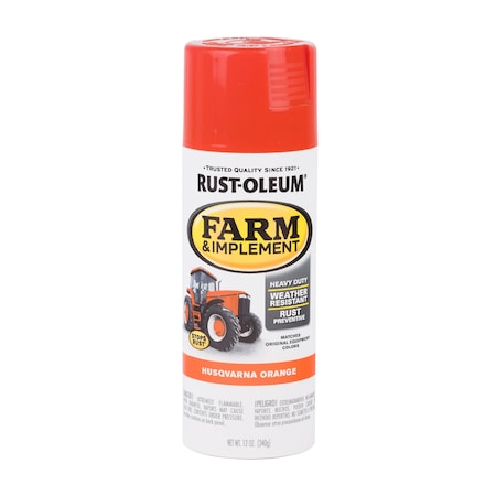 Rust-Oleum Spray Paint, Husqvarna Orange, Oil, 12 oz 303472