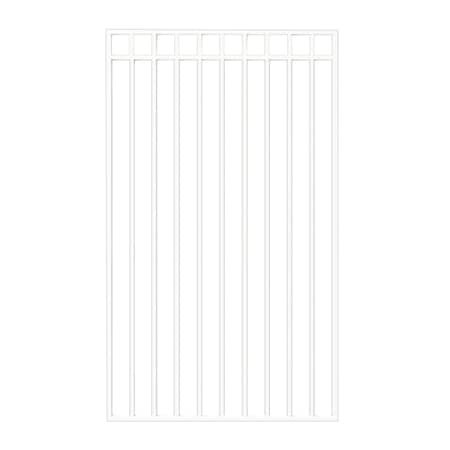 Nuvo Iron 45-in W x 68-in H Glossy Wht Coral Gate48-in W Opening Self Close Hardware W/Dbl Side Handle ICG04568GW