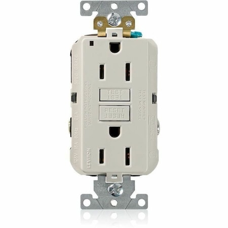 Leviton SmartlockPro GFCI 15A Ind Gr Lt Almond G5262-T