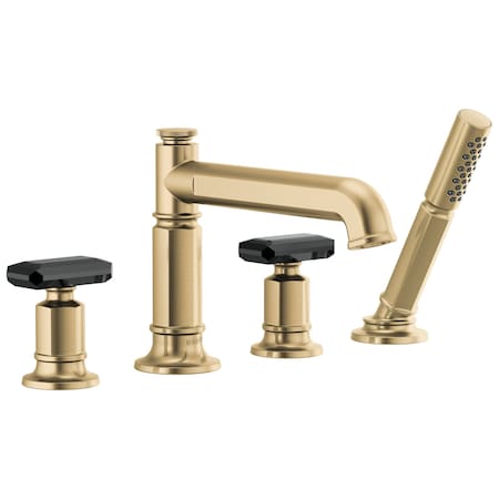 Brizo Invari: Roman Tub Faucet With Handshower - Less Handles T67476-GLLHP