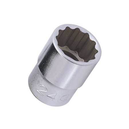 Genius Tools 1/2in Dr. 28mm 12-pt. Hand Socket 433828