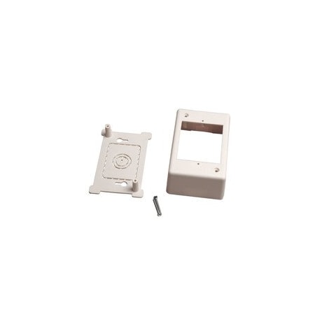 Cable Wholesale Single Gang Surface Mount Box for Raceways, low voltage, White 31R5-100WH