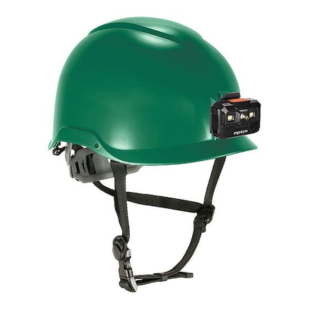 Ergodyne Safety Helmet, Green 8976-LED