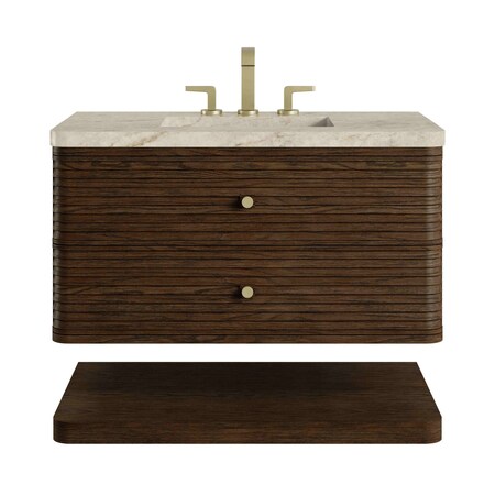 James Martin Vanities Allamari 36" Single Vanity, Sable w/ 3 CM Tajnar Eclos Top D640-V36-SBL-WTJR