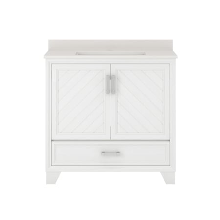 Craft And Main Vanity, w/Engineered Sto, 36 in, White Oak AWWVT3619D