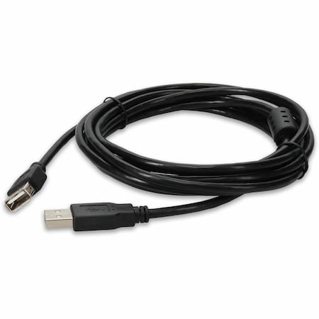 Add-On Addon 5 Pack Of 3.05M (10.00Ft) Usb 2.0 (A) Male To Female Black, PK5 USBEXTAA10FB-5PK