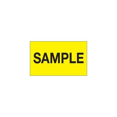 Bubblefast 3 x 5'' - ''Sample'' Fluorescent Yellow Labels BFDL1157