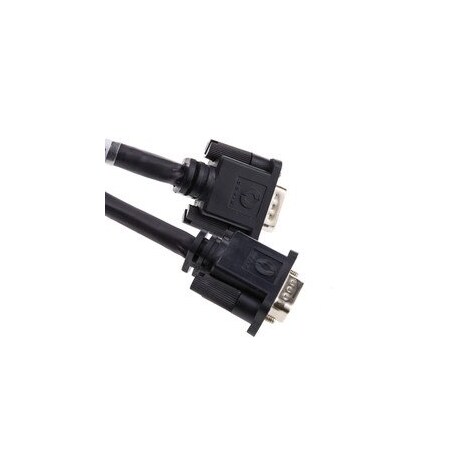 Cable Wholesale Plenum SVGA Cable, Black, HD15 Male, Coaxial Construction, Shielded, 75 foot 11H1-20175