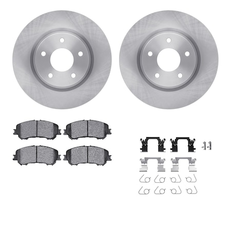 Dynamic Friction Co DFC Brake Rotor with 5000 Brake Pads and Hardware Kit 6512-67535