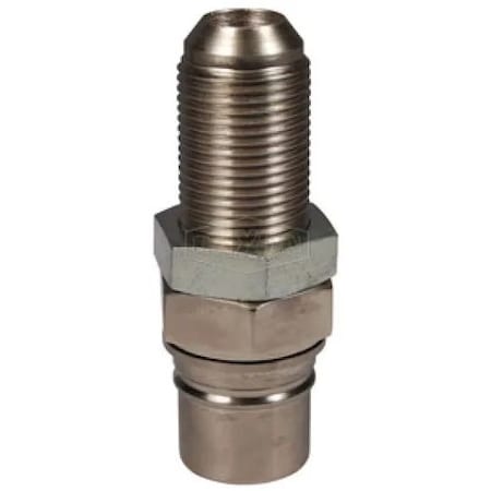 Dixon FloMAX Standard Engine Oil Bulkhead Receiver, 3/4 in Nominal, Male JIC, Aluminum, Domestic ERJ