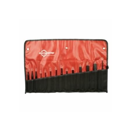 Mayhew 8 Pc Punch & Chisel Kits, Round, Beveled, Pointed, English, 5 Punches, 3 Chisels 479-61025