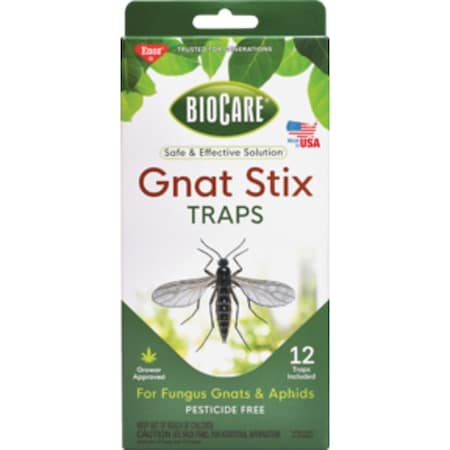 Enoz BioCare Gnat Stix Disposable Indoor Insect Trap, 12PK EB7300.12T