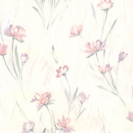 Brewster Gloria Eggshell Floral Wallpaper 2904-37400