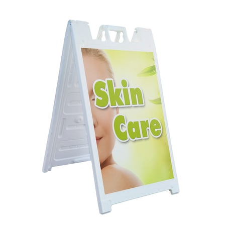 Signmission Skin Care, A-Frame & 2 Decals Installed, Heavy-Duty Plastic Frame SBHD-D-2436-Skin Care